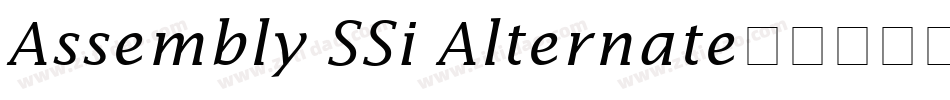 Assembly SSi Alternate字体转换